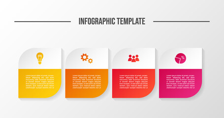 Business infographic with icons. Diagram. Vector