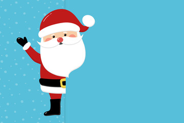Santa Claus on empty background. Christmas ornament. Vector