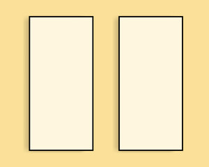 Black frames for social media with editable background. Mock up for  network, flyer, poster, cover book. Vector isolated illustration.