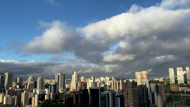 Time-lapse of the city of Sao Paulo, Itaim Bibi district, Brazil. 