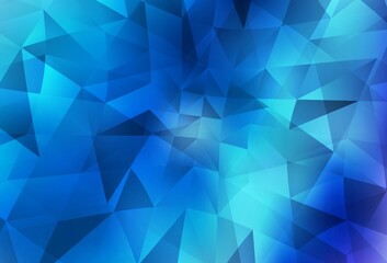 Light BLUE vector gradient triangles pattern.