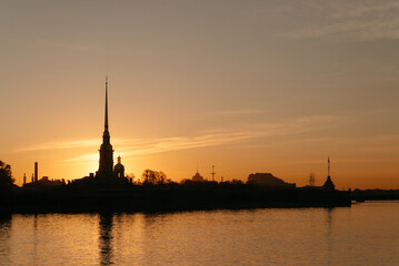Fototapeta na wymiar The Peter and Paul Fortress in St.Petersburg, Russia