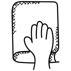 
Hans swearing on the constitution or holy book, taking an oath
