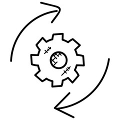 
Informations sharing or folder backup doodle icon
