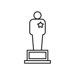 Movie award icon element of movie icon for mobile concept and web apps. Thin line movie award icon can be used for web and mobile. Premium icon on white background