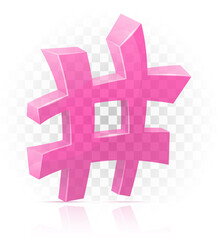 Obraz premium icon hashtag mark sign graphic elements for design vector illustration