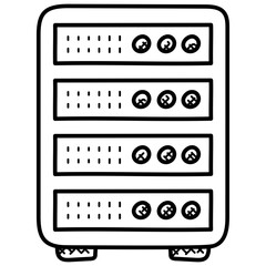 
Web server connected to the internet symbolising shared web hosting, 
