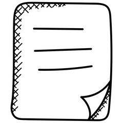 
Paper doodle icon design, agreement concept  
