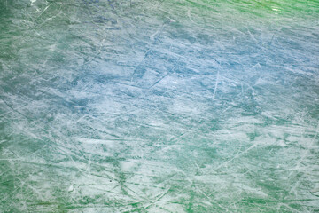 Naklejka premium Colored ice in skate scratches