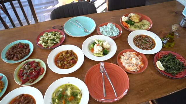 dinner table, Aegean food, olive oil appetizers