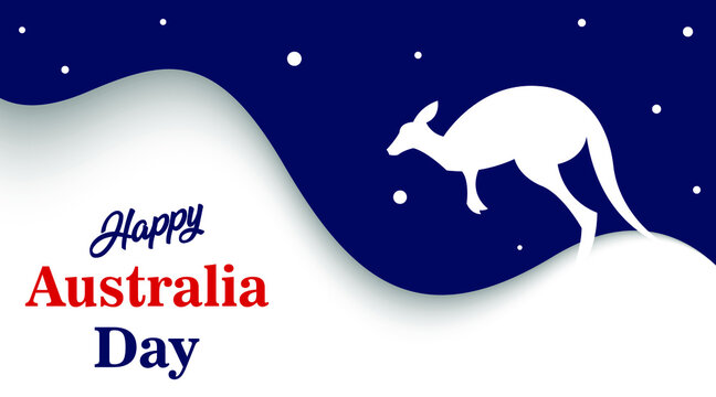 Happy Australia Day Background Illustration Vector.