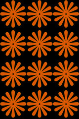 Orange Flower Pattern Design Buetiful Background 