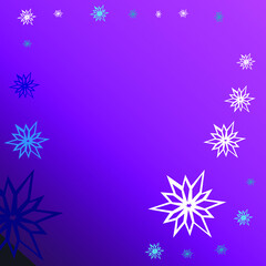Fototapeta na wymiar Christmas Snowflakes on a purple background