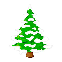 Christmas tree flat vector illustration. New Years and Christmas symbol. Christmas tree icon.