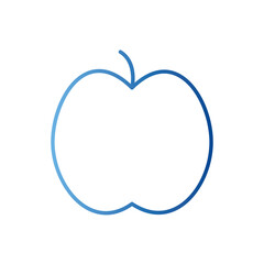 apple fruit gradient style icon vector design