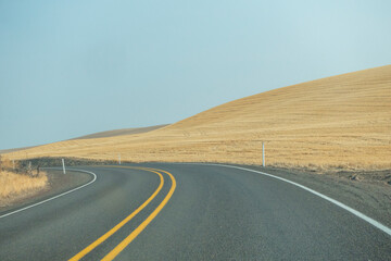 Freeway across the desert in east Oregon