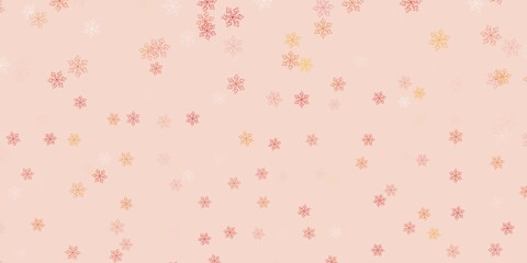 Light orange vector natural backdrop with flowers.