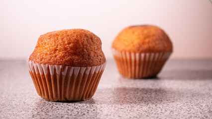 ruddy muffins in a paper cup