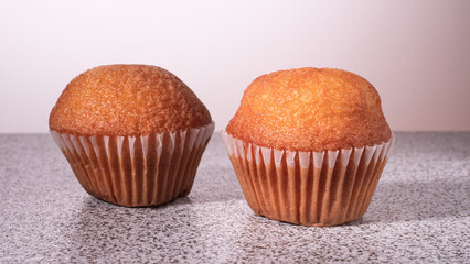 ruddy muffins in a paper cup