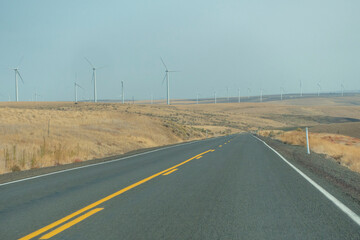 Freeway across the desert in east Oregon