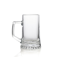 empty beer mug isolated on white background