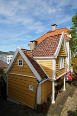 bergen, old town, nautical district, wooden houses, monument reserve, unesco, tourist attraction, flag day, public holiday, norway, independence day, bicycle, bicycles in the city, 17th may
- 389967774