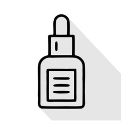 Obraz premium Cream foundation flat line icon. Makeup beauty care sign