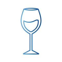 wine cup gradient style icon vector design