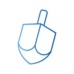 jewish dreidel gradient style icon vector design