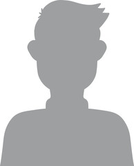 Hand drawn, modern, man avatar profile icon (or portrait icon). User flat avatar icon, sign, profile male symbol