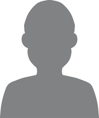 Hand drawn, modern, man avatar profile icon (or portrait icon). User flat avatar icon, sign, profile male symbol