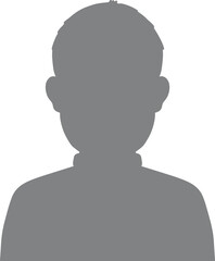 Hand drawn, modern, man avatar profile icon (or portrait icon). User flat avatar icon, sign, profile male symbol