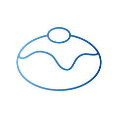 Obraz premium jewish sufganiyot gradient style icon vector design