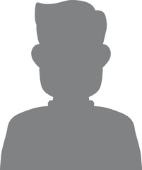 Hand drawn, modern, man avatar profile icon (or portrait icon). User flat avatar icon, sign, profile male symbol