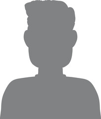 Hand drawn, modern, man avatar profile icon (or portrait icon). User flat avatar icon, sign, profile male symbol