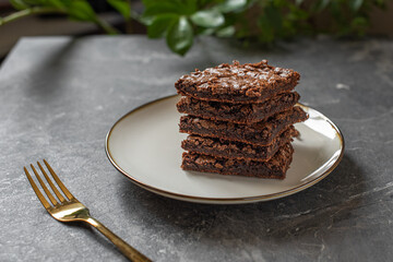 piece of cake with chocolate