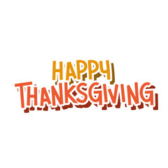 Happy thanksgiving lettering vector design