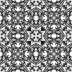 Filigree Repeating Seamless Pattern with Transparent Background