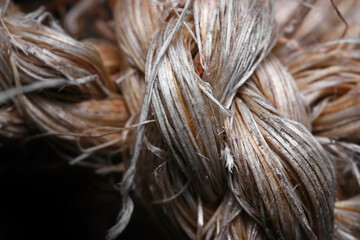 Extreme close up shot old thread fibers shot with 2x macro lens.