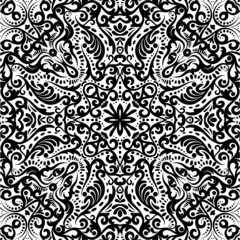 Filigree Repeating Seamless Pattern with Transparent Background