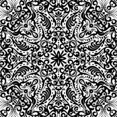 Filigree Repeating Seamless Pattern with Transparent Background