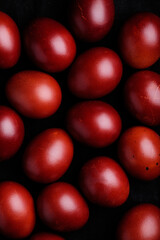 Dark burgundy colored eggs for easter