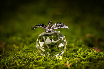 Crystal glass apple