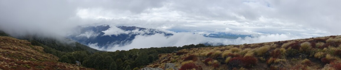 panorama of the mountains
New Zealand 
Kepler