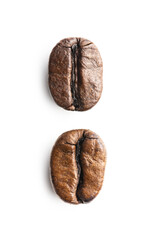 Robusta and arabica roasted coffee beans