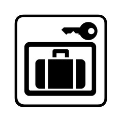Luggage locker icon pictogram