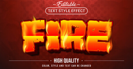 Editable text style effect - Fire theme style.
