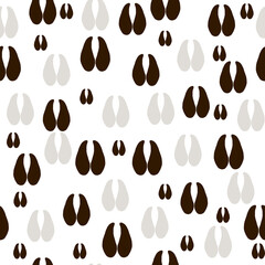 Hooves pattern on a white background.