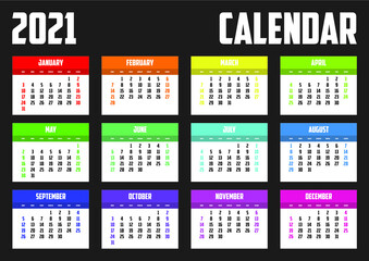 A 2021 Calendar isolated on background - 389982901