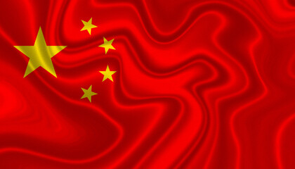 Flag of China background template.